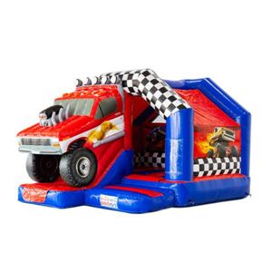Springkussen Monstertruck met glijbaan Springkussen Monstertruck met glijbaan